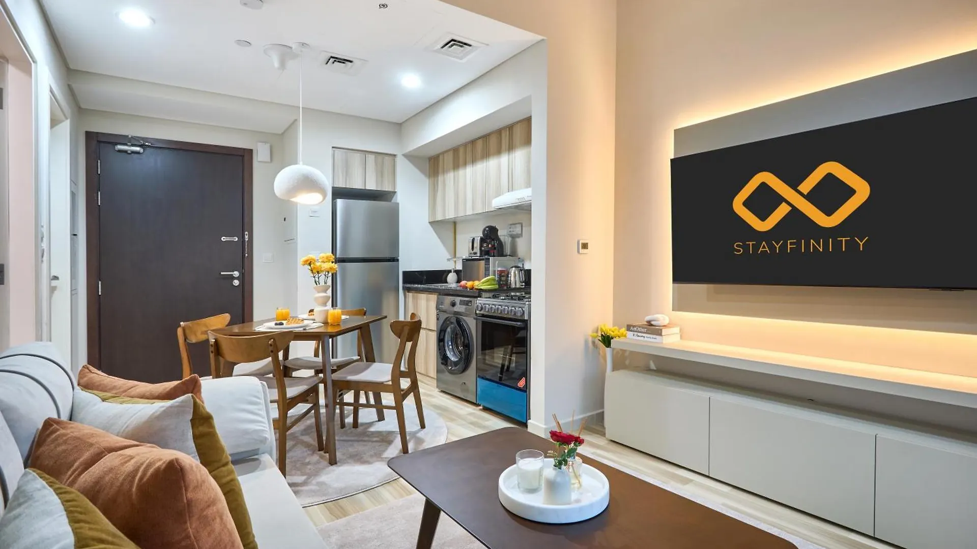 Modern High-Floor 1Br Apartment With Balcony, Pool Access & Golf Course View, Up To 4 Guests, By Stayfinity Dubai United Arab Emirates